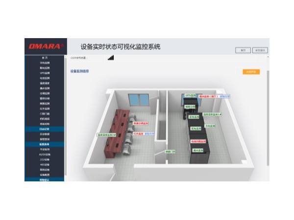設備實時狀態可視化監控系統，以3D圖形實時顯示